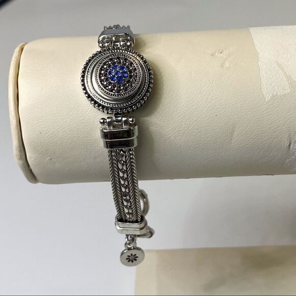 GPSC Silver Tone Snap Bracelet - Picture 1 of 7